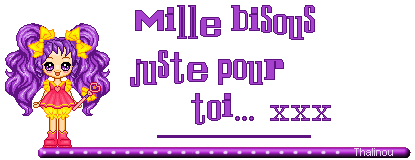 Gif animé mille bisous pour toi